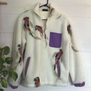 Taylor Swift Speak Now Koi Fish Quarter Zip Sherpa Pullover Size Small